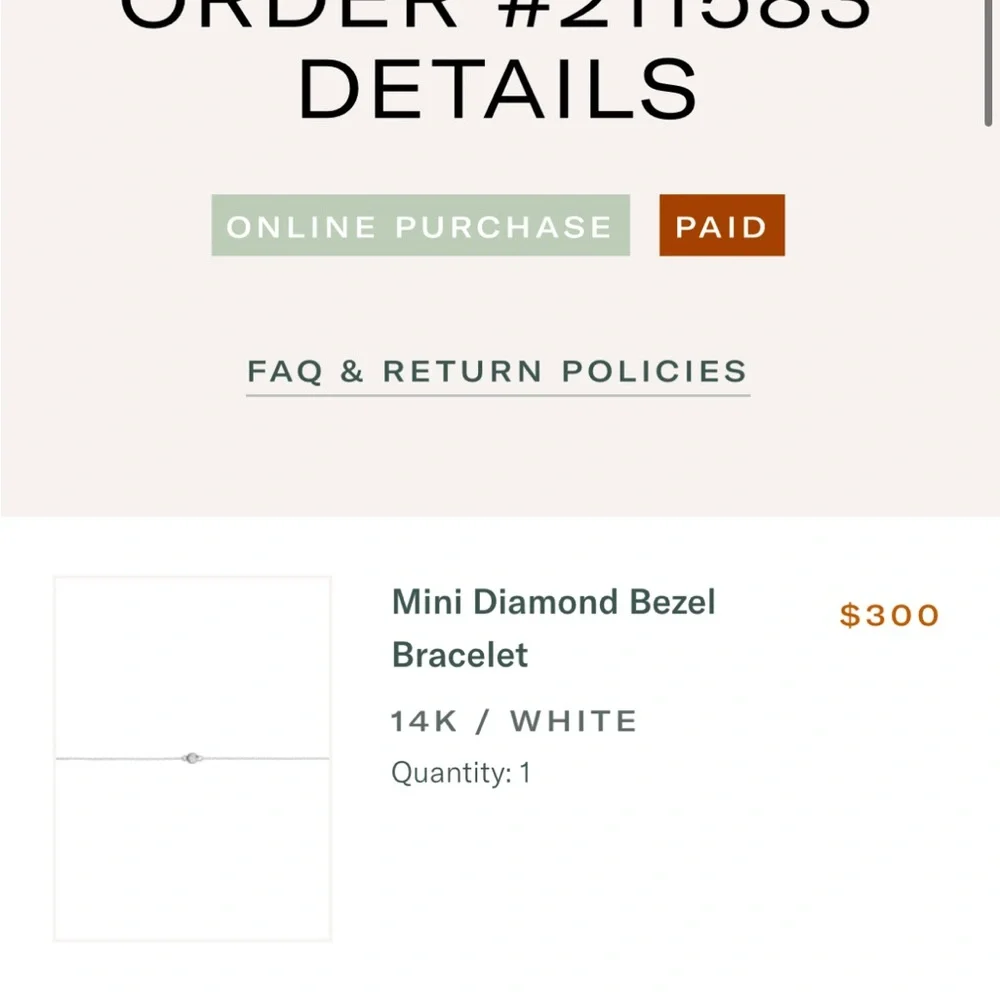 - Aurate Mini Diamond Bezel Bracelet- 14k white gold - Picture 7 of 9